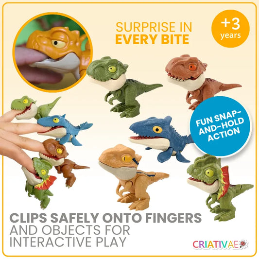Biting Dinosaur Toy Set Fun Educational Play Kit | CRIATIVAE