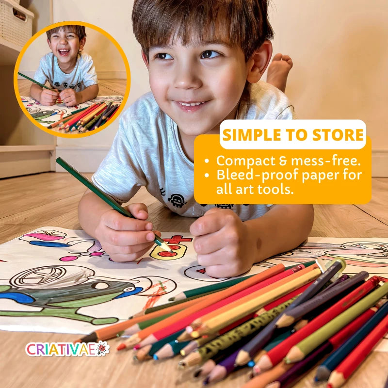 3 Meters Kids’ Drawing Roll – Creative Coloring & Art Activity for Children | CRIATIVAE