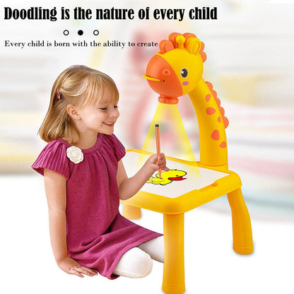 Giraffe Drawing Projector Table for Kids – 24 Slides, 12 Markers, Ages 3+
