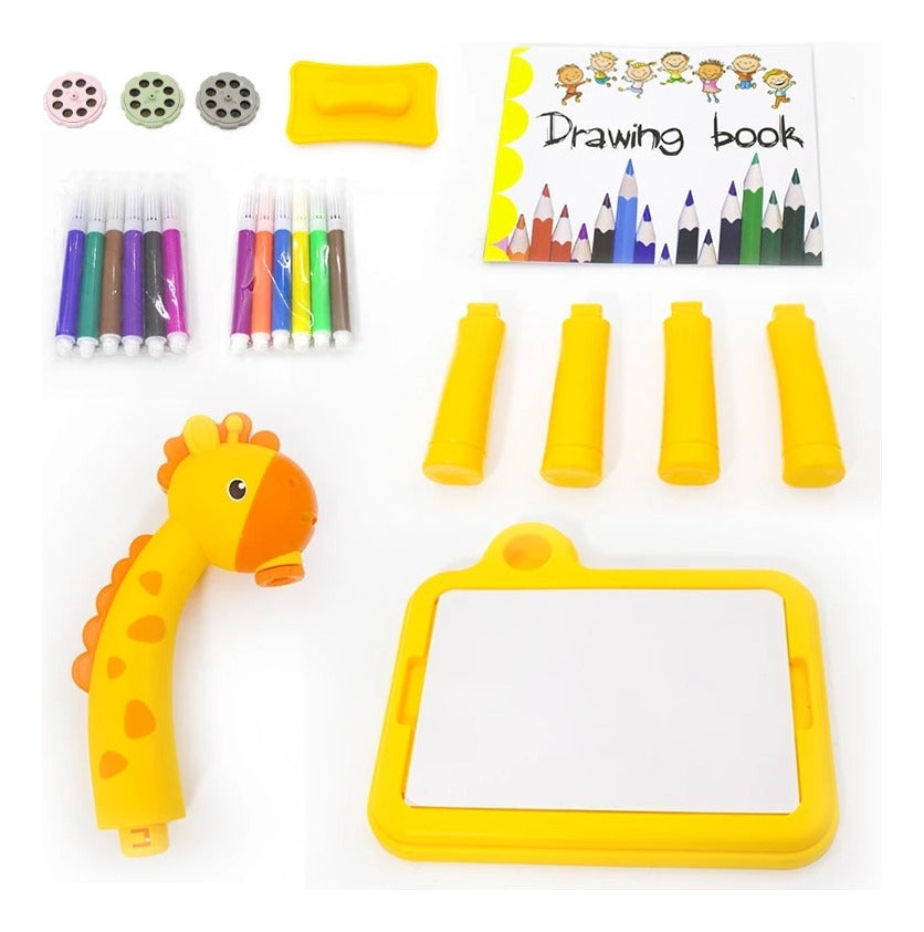 Giraffe Drawing Projector Table for Kids – 24 Slides, 12 Markers, Ages 3+