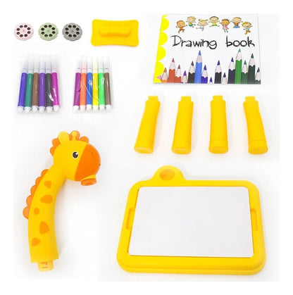 Giraffe Drawing Projector Table for Kids – 24 Slides, 12 Markers, Ages 3+
