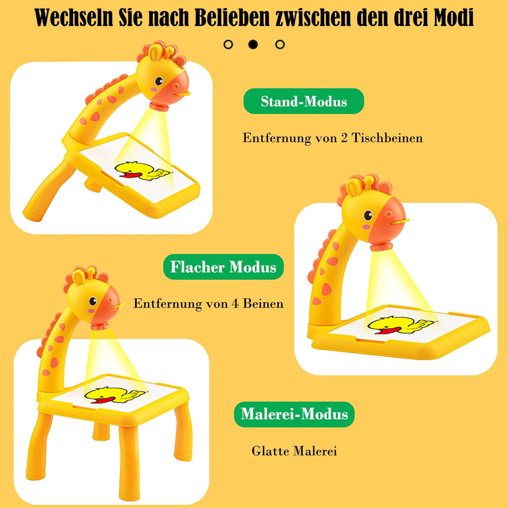 Giraffe Drawing Projector Table for Kids – 24 Slides, 12 Markers, Ages 3+