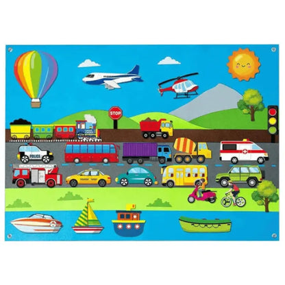 Interactive Felt Educational Wall Panel for Kids 3+ | CRIATIVAE