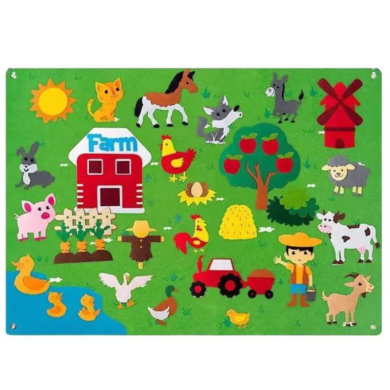 Interactive Felt Educational Wall Panel for Kids 3+ | CRIATIVAE