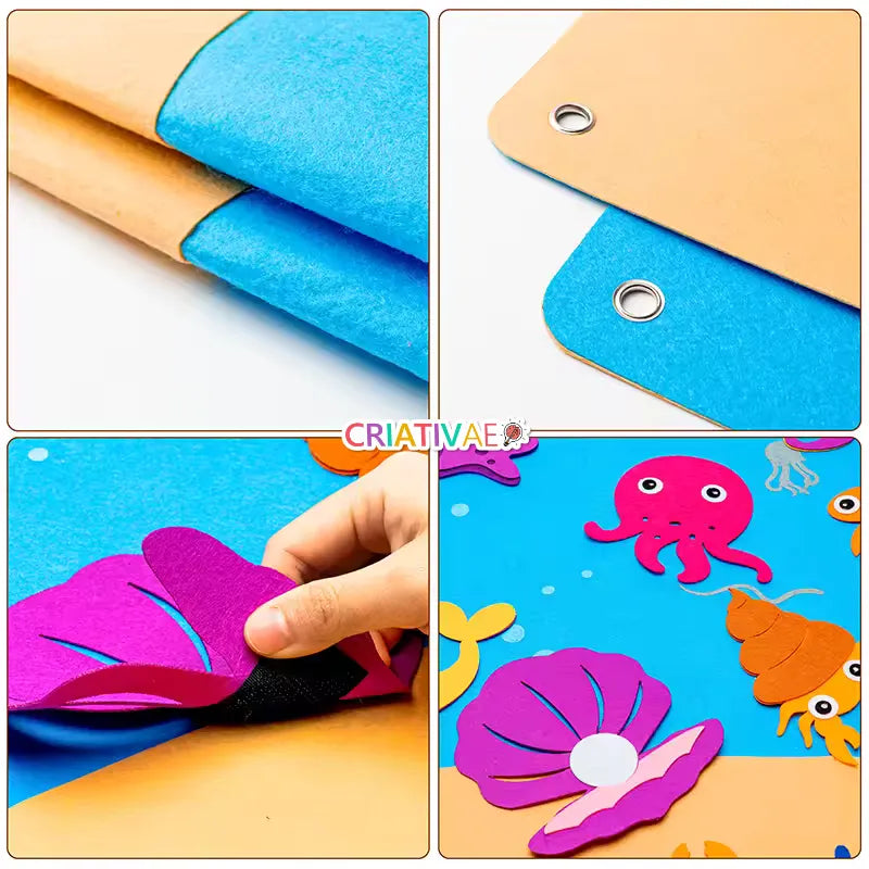 Interactive Felt Educational Wall Panel for Kids 3+ | CRIATIVAE