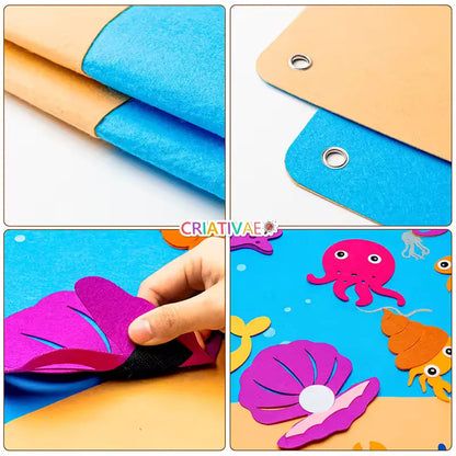 Interactive Felt Educational Wall Panel for Kids 3+ | CRIATIVAE