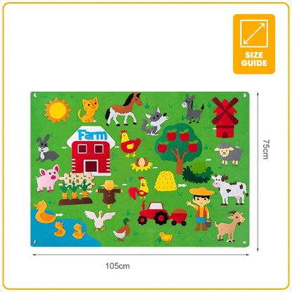 Interactive Felt Educational Wall Panel for Kids 3+ | CRIATIVAE