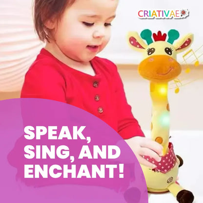 Dancing & Talking Giraffe Toy for Kids | Interactive Singing Plush with Lights & Voice Repetition | CRIATIVAE