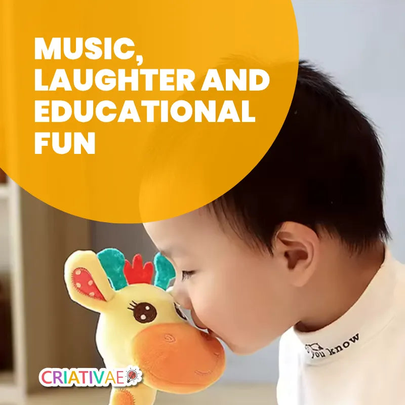 Dancing & Talking Giraffe Toy for Kids | Interactive Singing Plush with Lights & Voice Repetition | CRIATIVAE