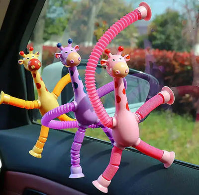 Giraffix Criativae - 4 Stretchy Sensory Giraffes With Suction Cups