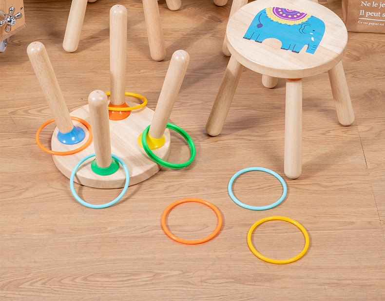 Ring Toss Wooden Stool