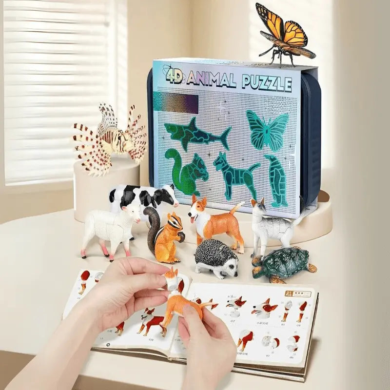 4D Animal Puzzle Model Kit – Build 8 Animals or Insects