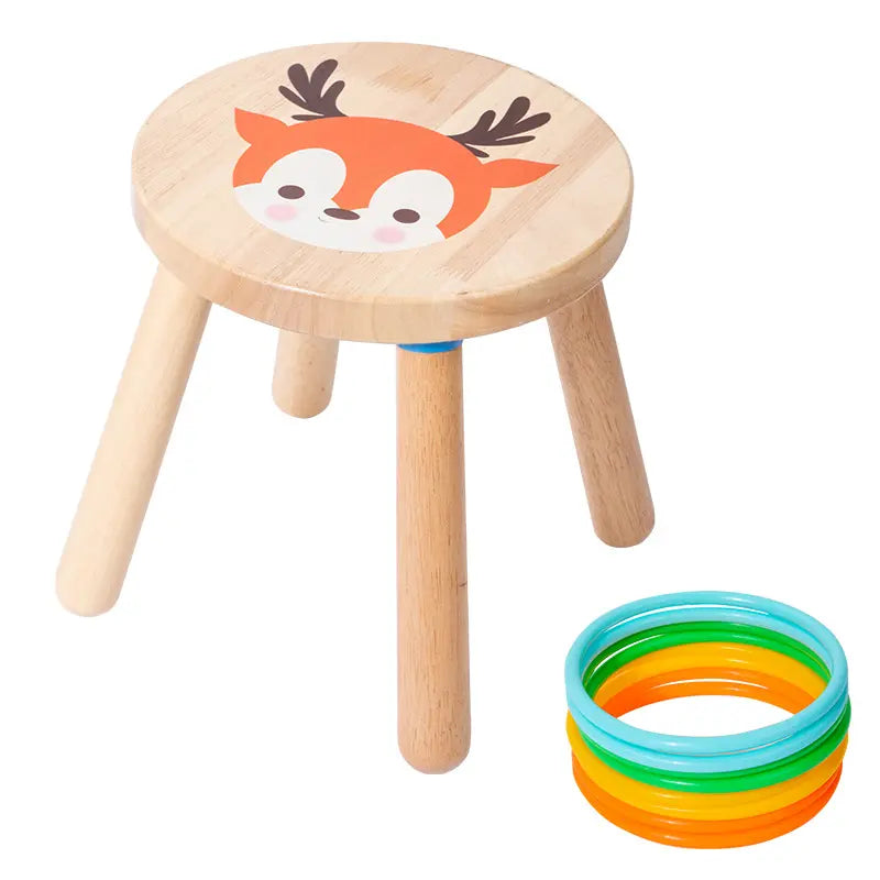 Ring Toss Wooden Stool