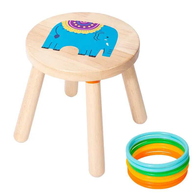 Ring Toss Wooden Stool