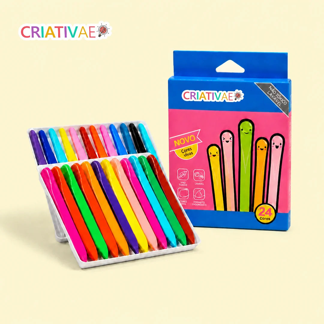Clean Crayons Criativae - Mess Free Triangle Crayons for Kids