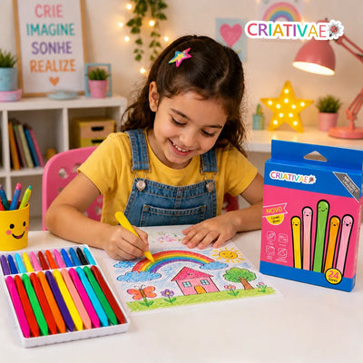 Clean Crayons Criativae - Mess Free Triangle Crayons for Kids