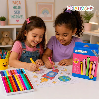 Clean Crayons Criativae - Mess Free Triangle Crayons for Kids