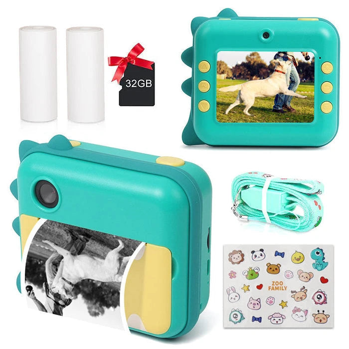 Instant Print Camera for Kids | 1080P HD Video, 2.4" Screen & Zero-Ink Thermal Printing (32GB Card Included) | CRIATIVAE