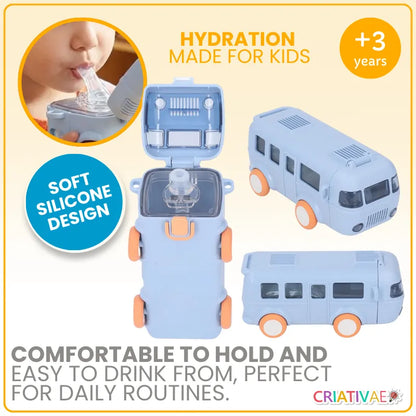 Kids Water Bottle with Adjustable Strap and Silicone Spout | CRIATIVAE