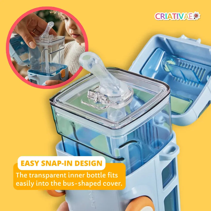 Kids Water Bottle with Adjustable Strap and Silicone Spout | CRIATIVAE