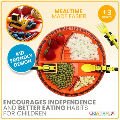 Interactive Kids Meal Set with Plate and Utensils | CRIATIVAE