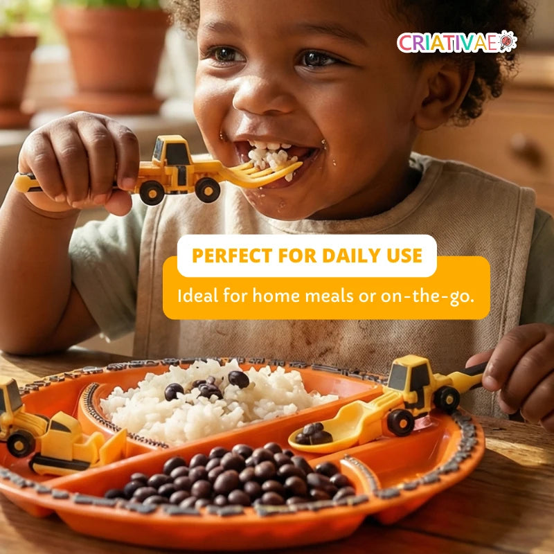Interactive Kids Meal Set with Plate and Utensils | CRIATIVAE