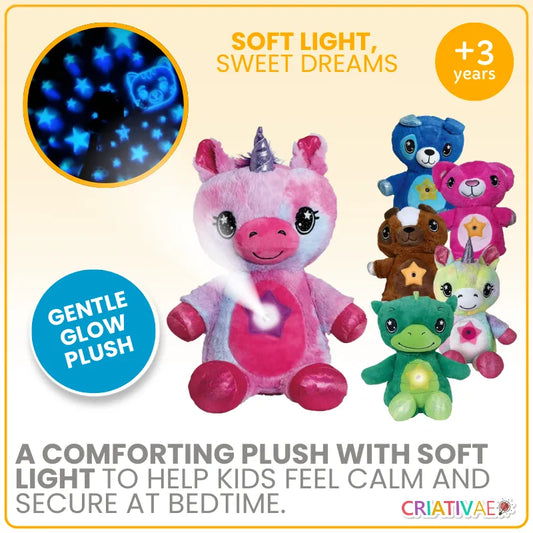 Kids Plush Toy with Calming Light Projection for Better Sleep 3+ | CRIATIVAE