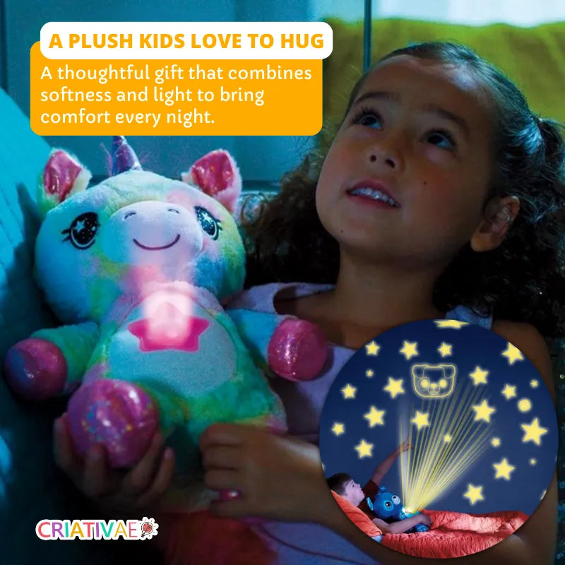 Kids Plush Toy with Calming Light Projection for Better Sleep 3+ | CRIATIVAE