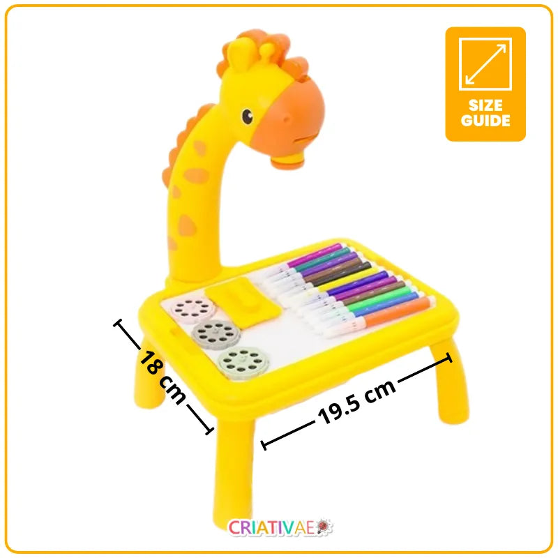 Giraffe Drawing Projector Table for Kids – 24 Slides, 12 Markers, Ages 3+