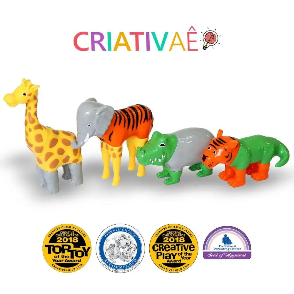 MagnetoZoo Criativae - 3D Magnetic Puzzle Kids Rebuild Over and Over