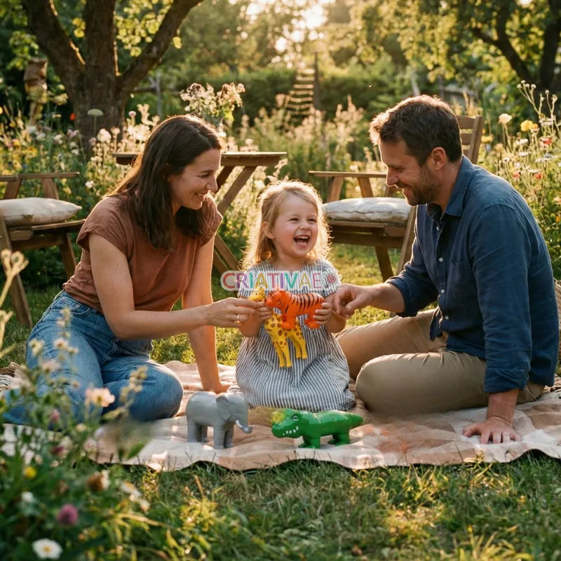 3D Magnetic Animal Building Blocks – 12 Piece Mix-and-Match STEM Toy for Toddlers & Kids: Elephant, Giraffe, Tiger, and Crocodile | CRIATIVAE