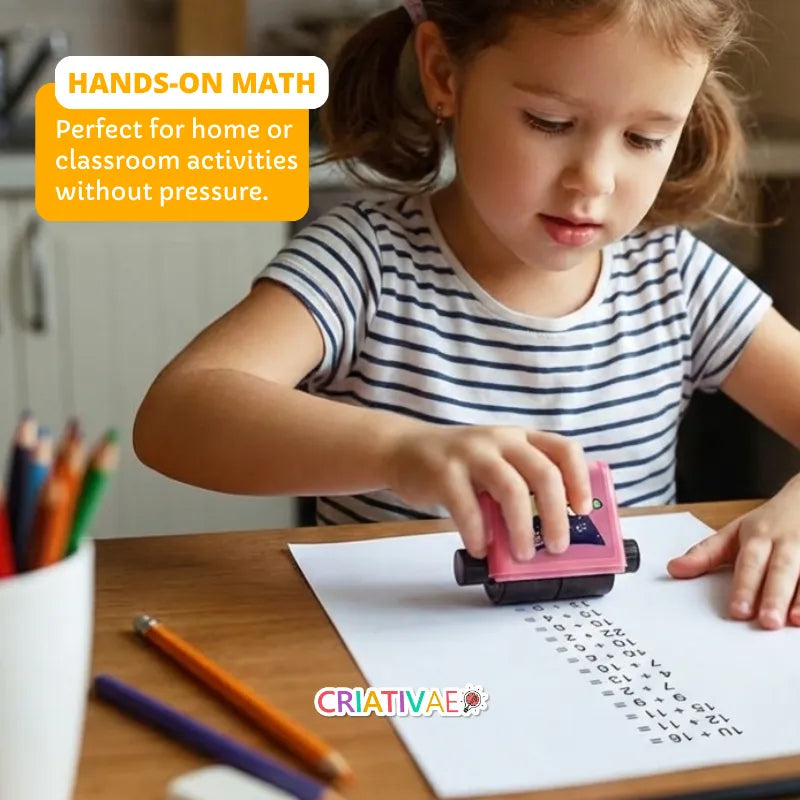 Kids Educational Math Toy with Printed Operations and Stamp 6+ | CRIATIVAE