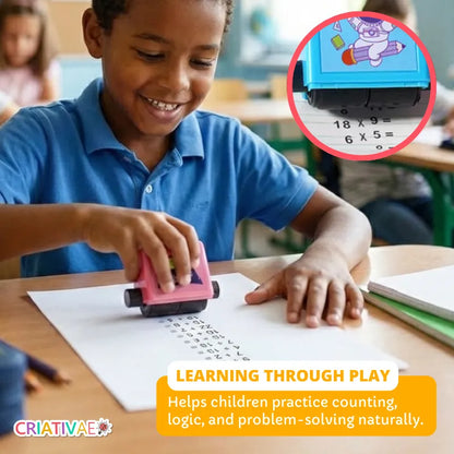 Kids Educational Math Toy with Printed Operations and Stamp 6+ | CRIATIVAE