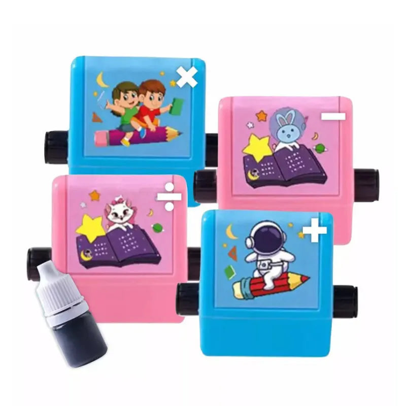 Kids Educational Math Toy with Printed Operations and Stamp 6+ | CRIATIVAE