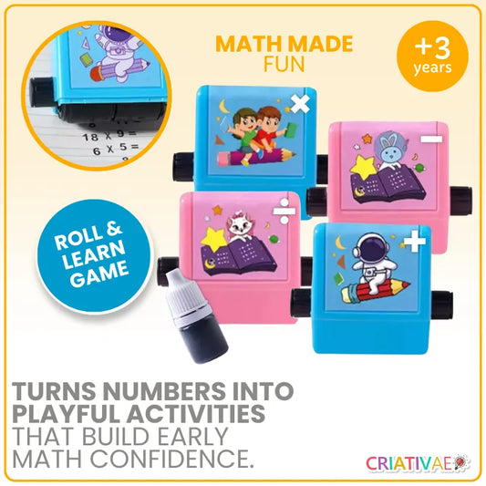 Kids Educational Math Toy with Printed Operations and Stamp 6+ | CRIATIVAE