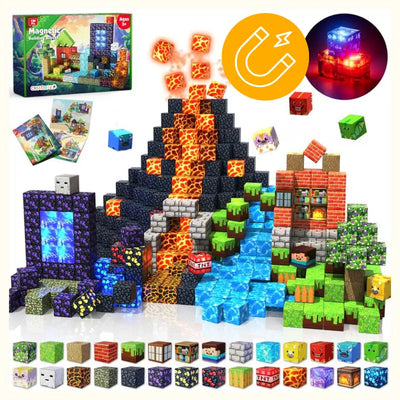 Magnet Blocks 150 Criativae - Glow in the Dark Magnetic Building Cubes