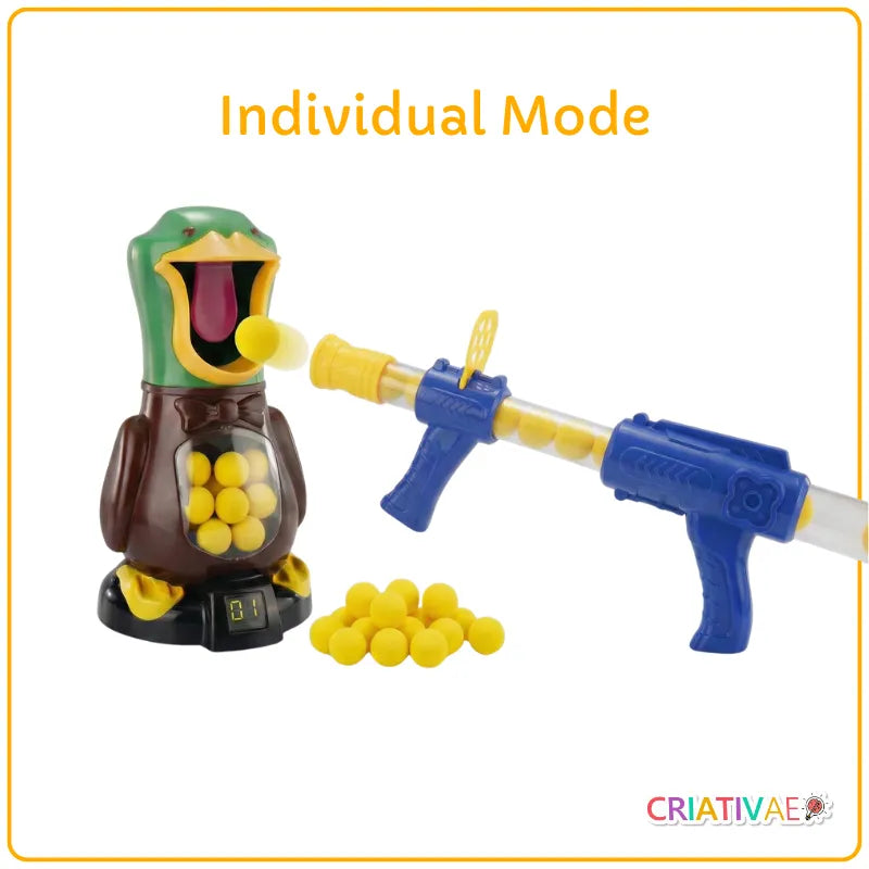 Air Power Duck Shooting Game with Electronic Scoring & 12 Soft Foam Balls | CRIATIVAE