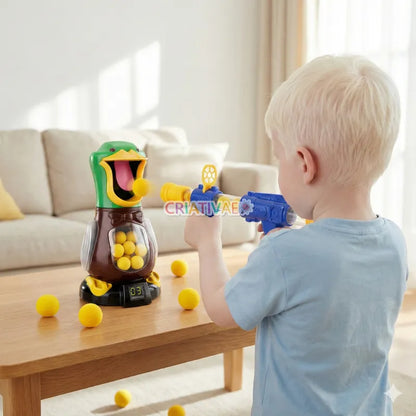 Air Power Duck Shooting Game with Electronic Scoring & 12 Soft Foam Balls | CRIATIVAE