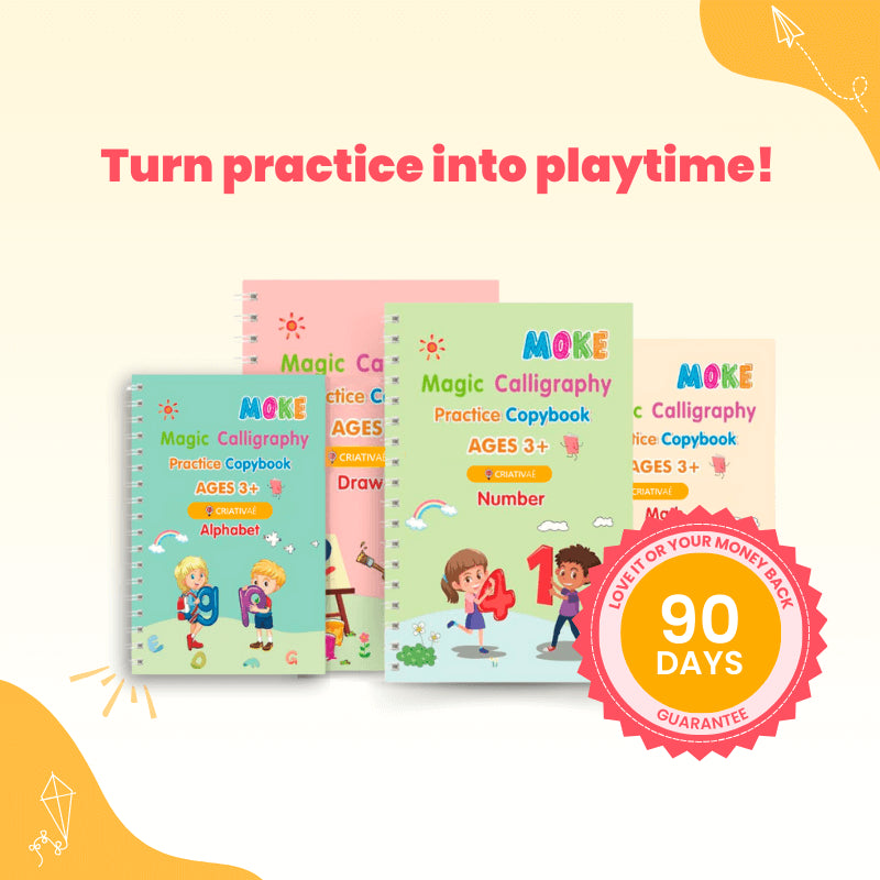 Magic Reusable Handwriting Practice Books Criativae – Set of 4