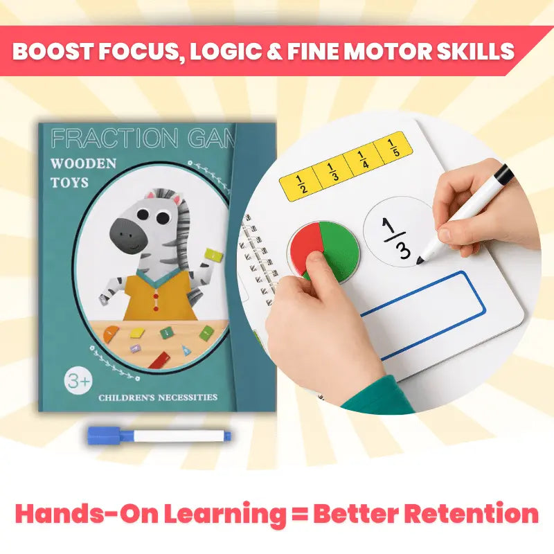 Montessori Magnetic Fraction Book - Criativae