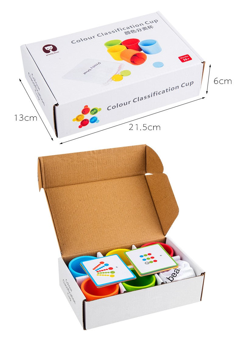 Color Sorting Cups and Discs Set