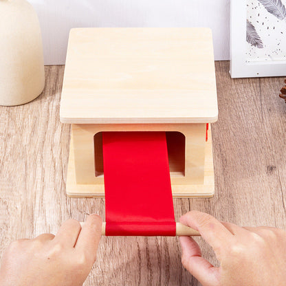 Montessori Wooden Pull and Wind Activity Box