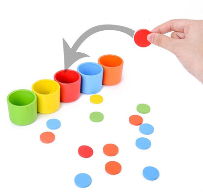 Color Sorting Cups and Discs Set