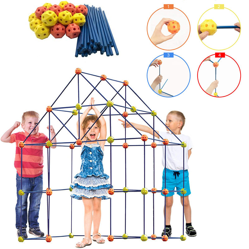 Fort Builder Construction Set – 158-Piece Fort Building Kit