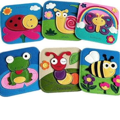 6-Piece My First Animal Felt Puzzle Set