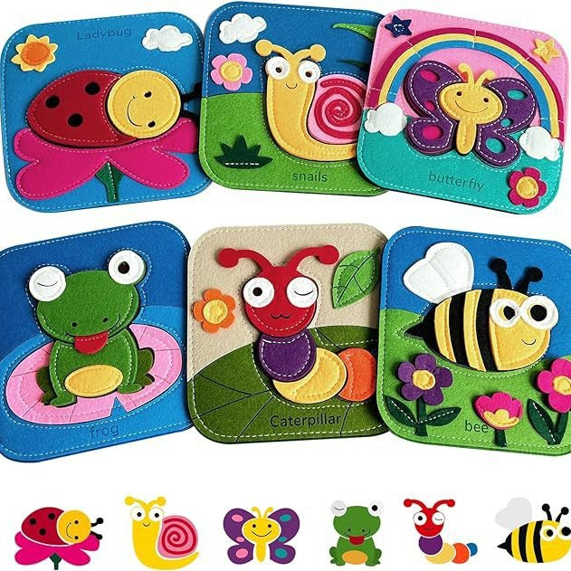 6-Piece My First Animal Felt Puzzle Set