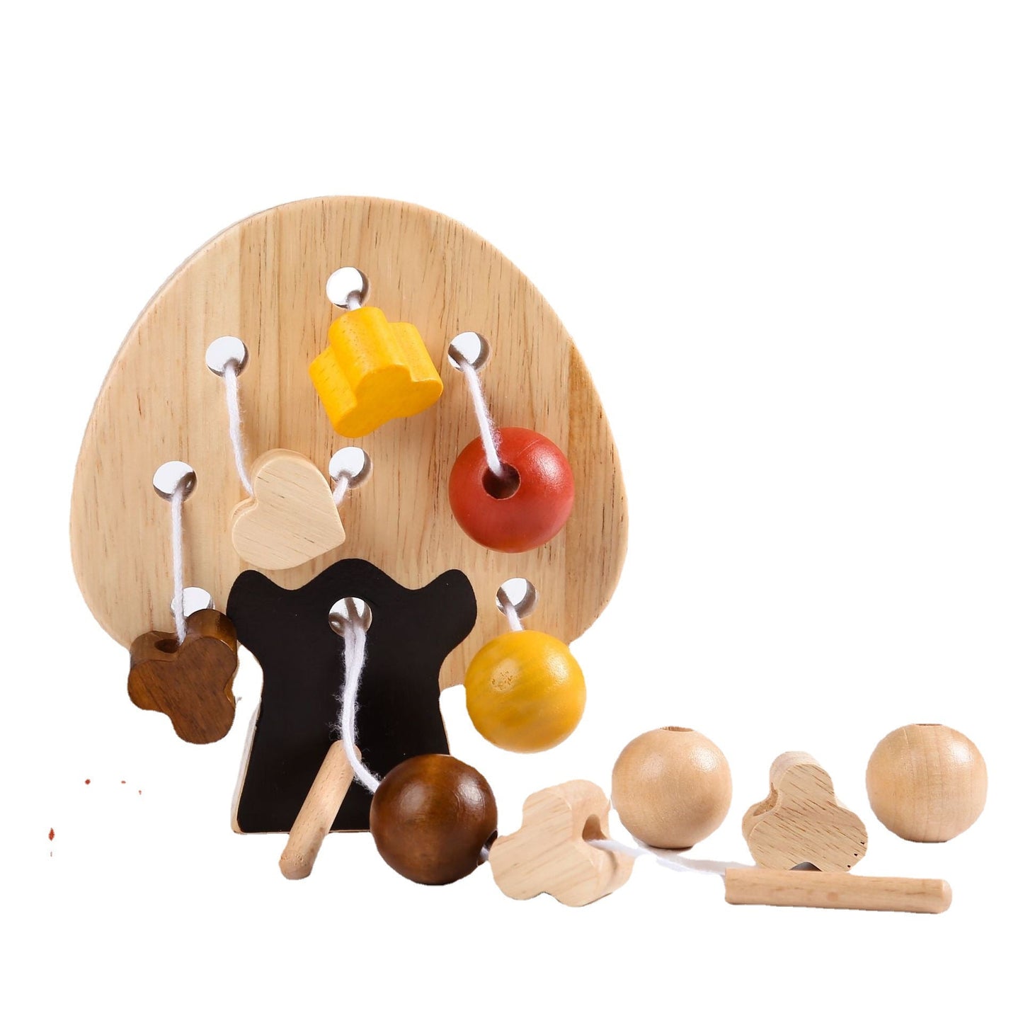 Houten boom kralen rijg speelgoed
