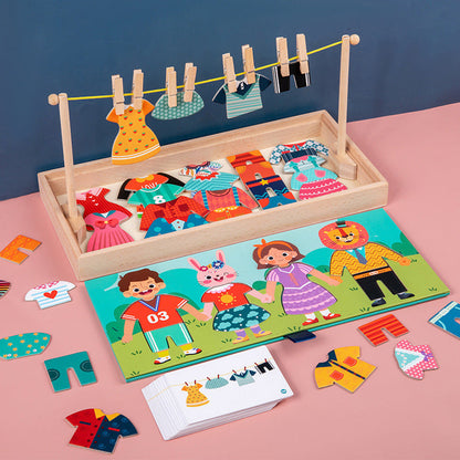 Montessori Dress-Up and Peg Play Set for Enhancing Creative Skills