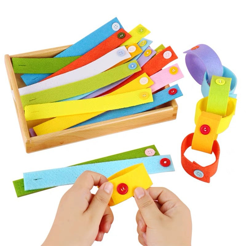 Montessori Filz-Aktivitätsset zum Anknöpfen