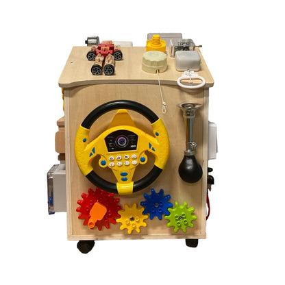 Montessori 37-in-1 Wooden Busy Board House - Sensory Play Activity Center
